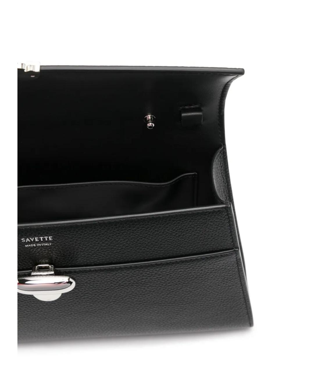 Savette Черная кожаная сумка через плечо, фото 4