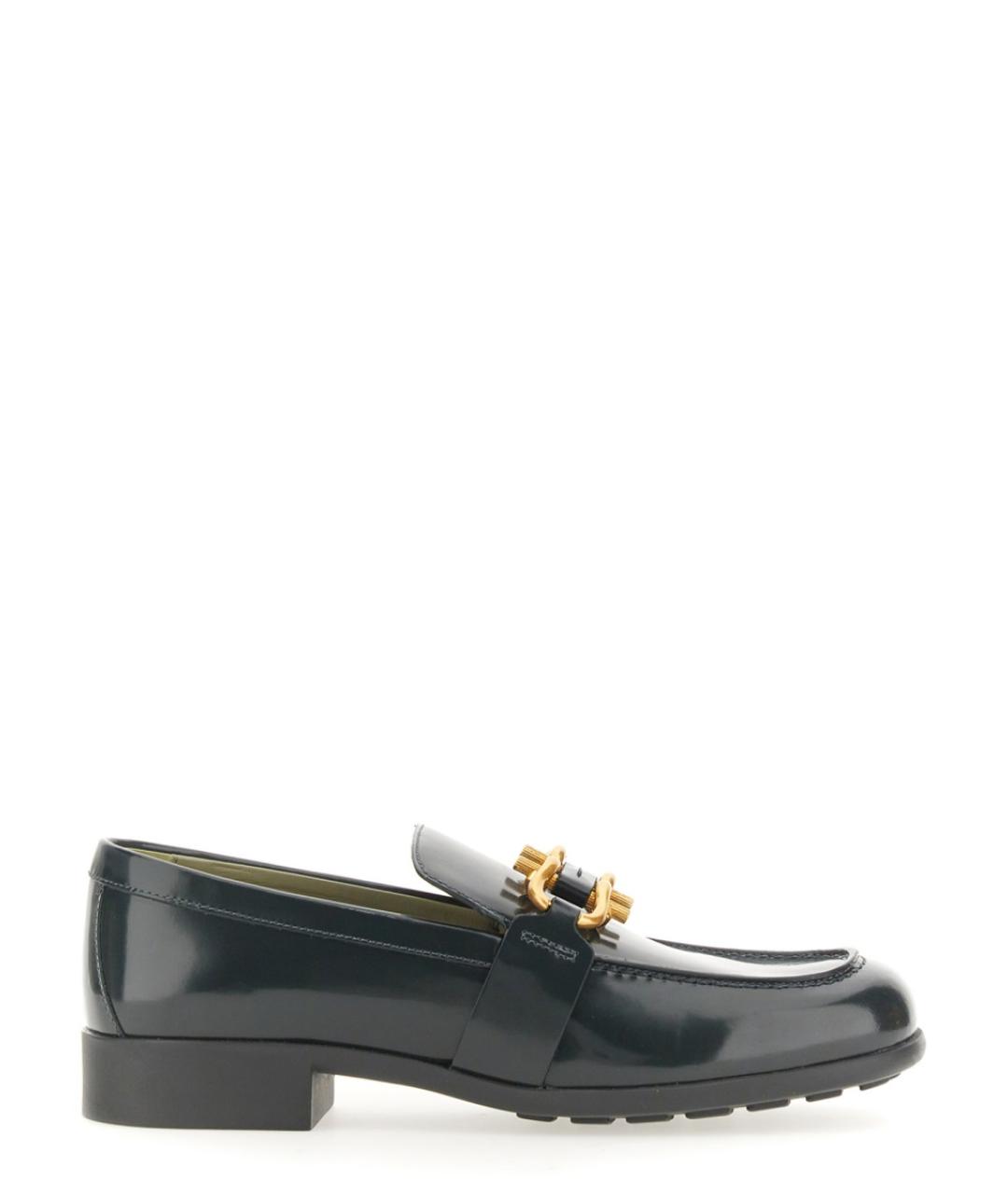 BOTTEGA VENETA Синие кожаные лоферы, фото 1