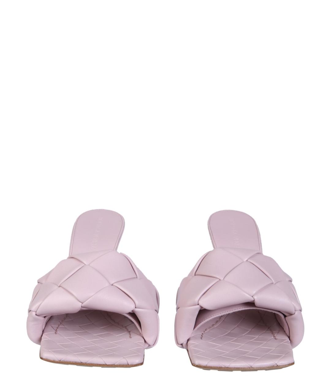 BOTTEGA VENETA Фиолетовые кожаные мюли, фото 4