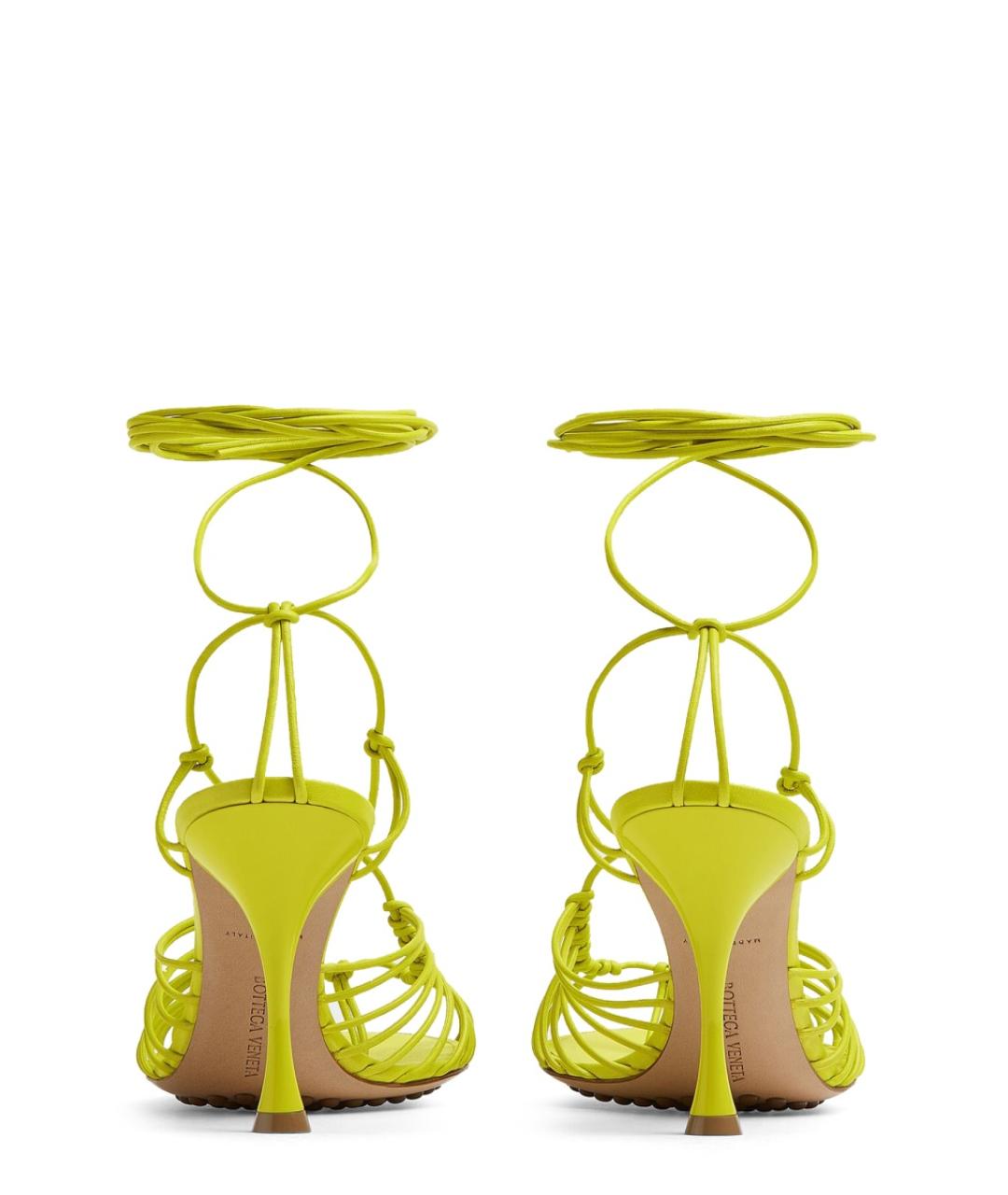 BOTTEGA VENETA Зеленые кожаные туфли, фото 3