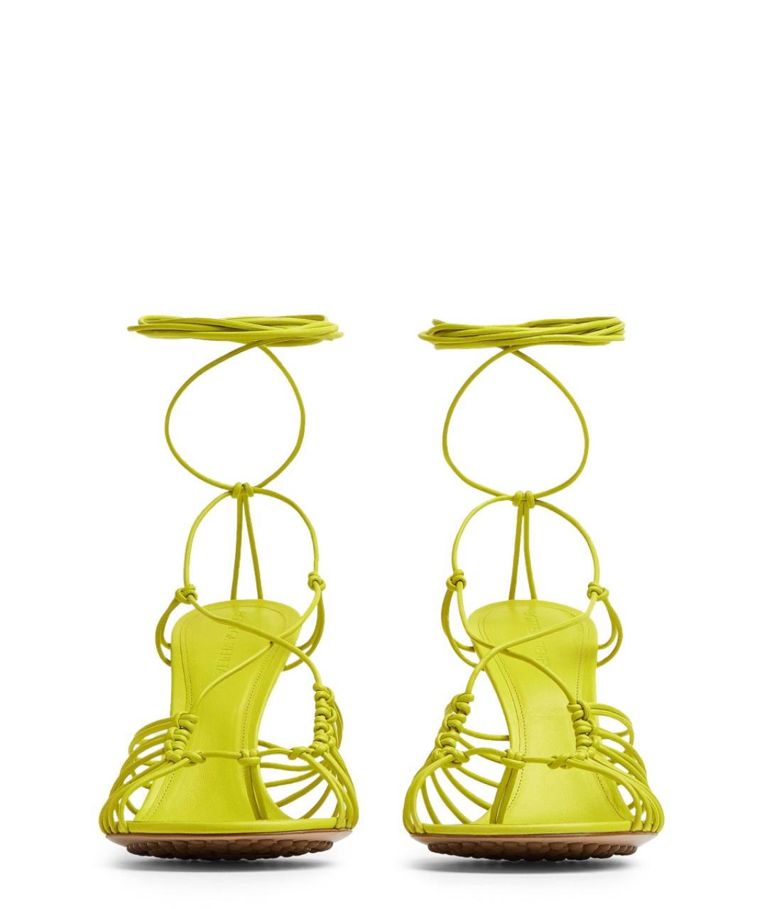 BOTTEGA VENETA Зеленые кожаные туфли, фото 2