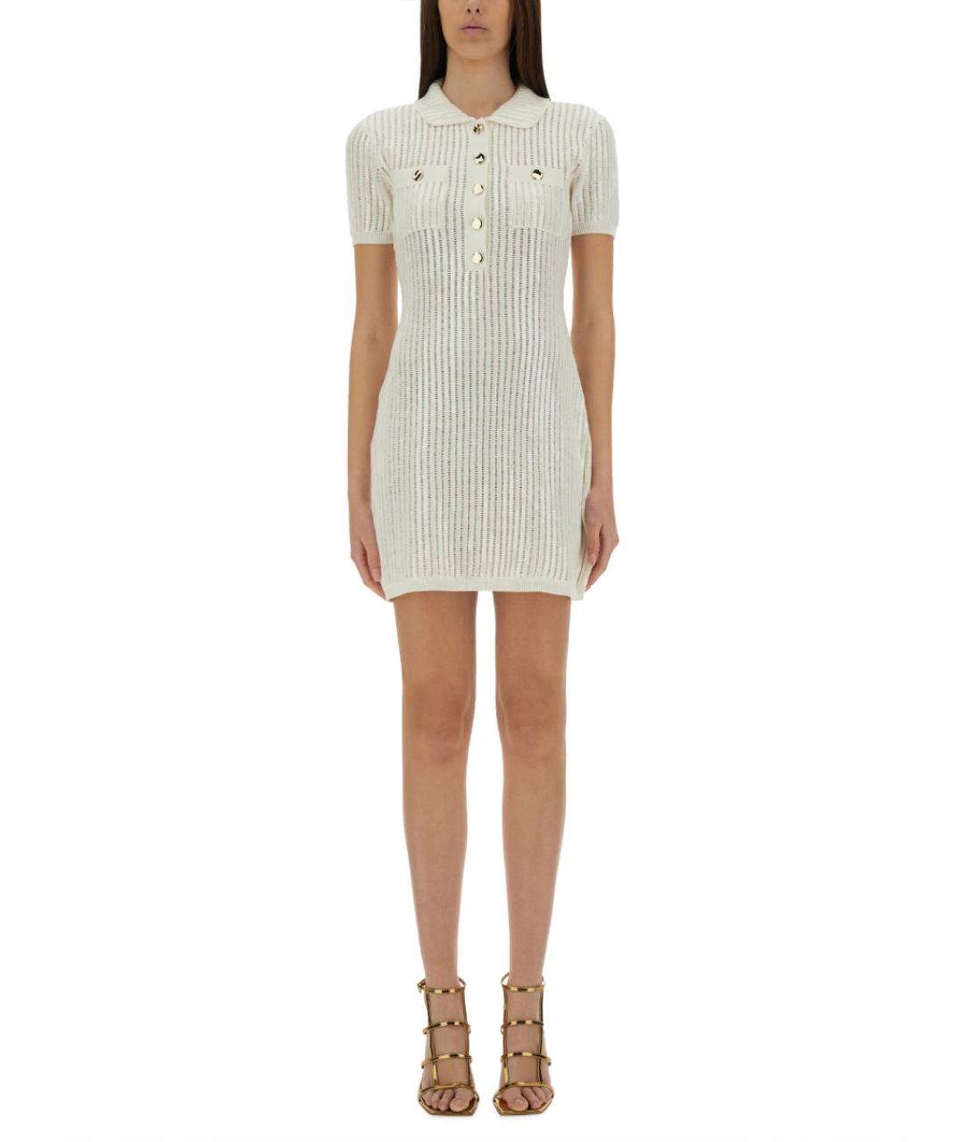 SELF-PORTRAIT Белое хлопковое повседневное платье, фото 2