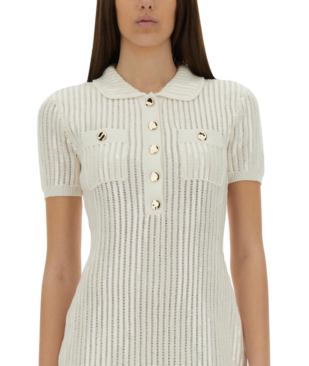 SELF-PORTRAIT Белое хлопковое повседневное платье, фото 5