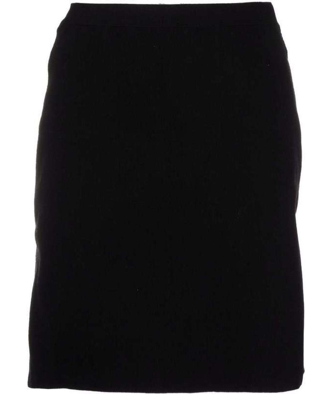 BOTTEGA VENETA Черная шерстяная юбка мини, фото 1