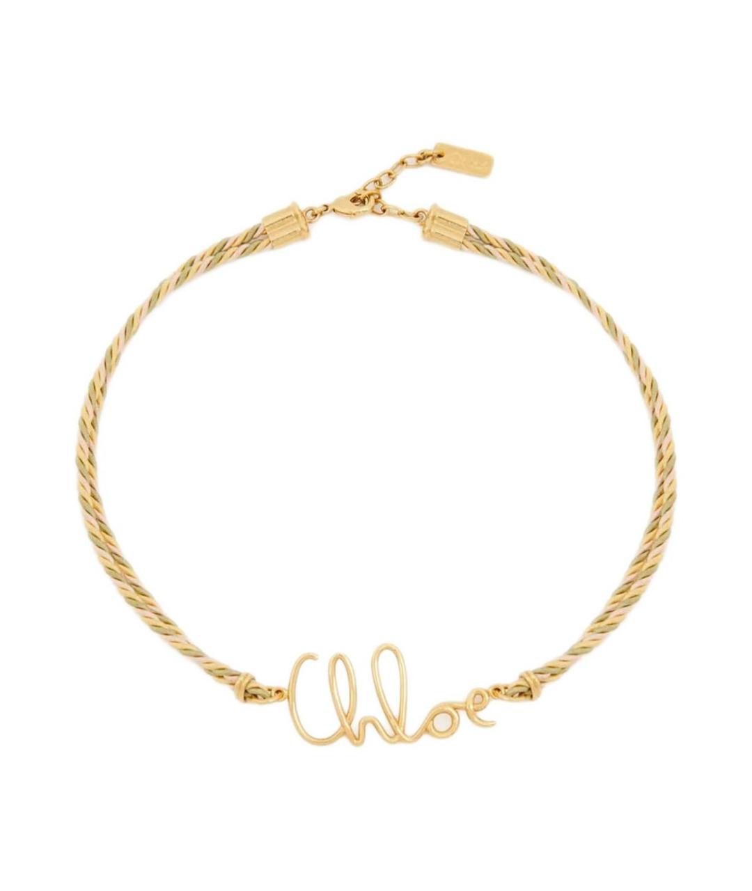 CHLOE Золотая металлическая подвеска, фото 1