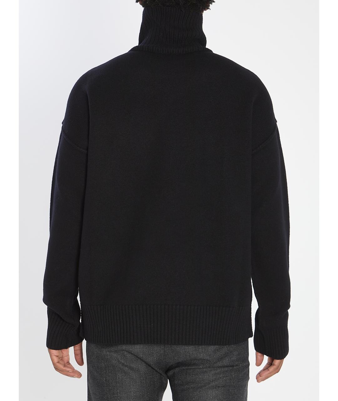 Ami Paris Черный шерстяной джемпер / свитер, фото 5