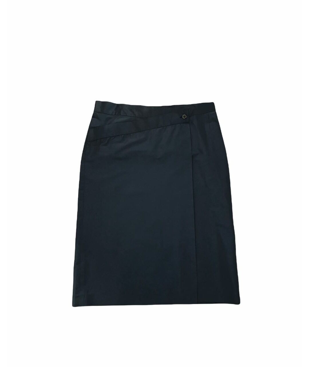 JIL SANDER Темно-синяя шелковая юбка миди, фото 1