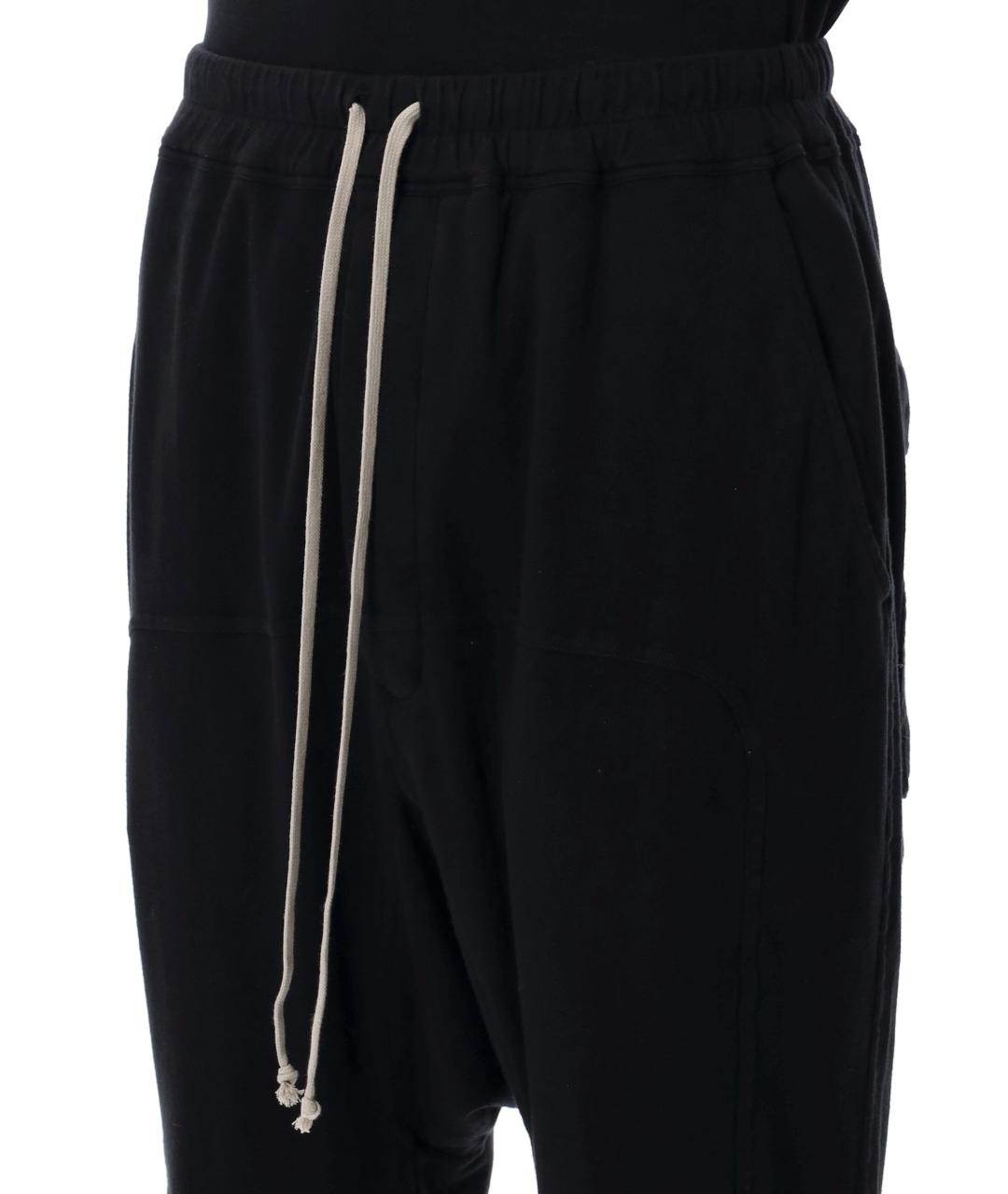 RICK OWENS DRKSHDW Черные хлопковые повседневные брюки, фото 3