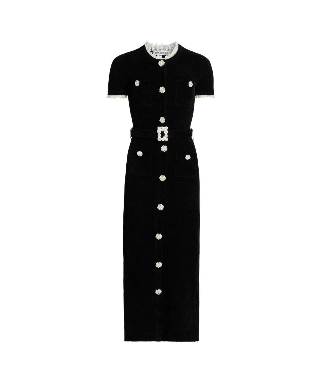 SELF-PORTRAIT Черное повседневное платье, фото 1