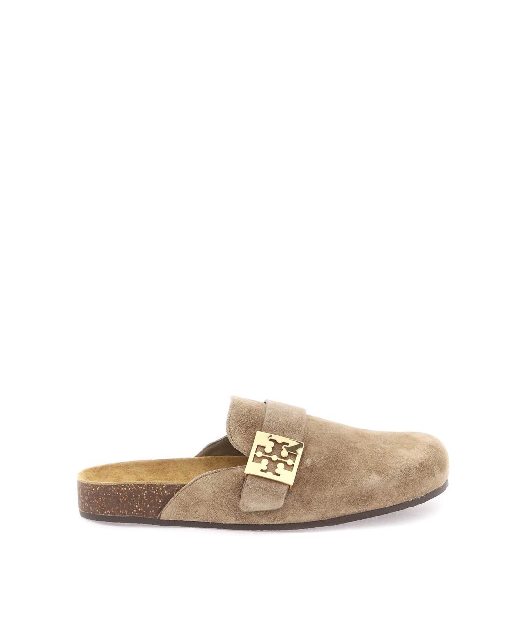 TORY BURCH Коричневые замшевые мюли, фото 1
