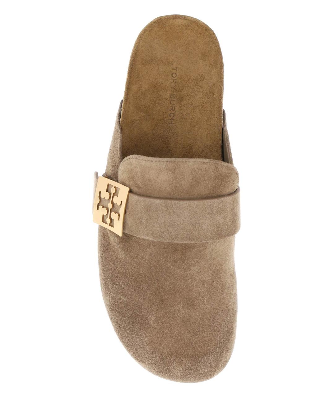 TORY BURCH Коричневые замшевые мюли, фото 2