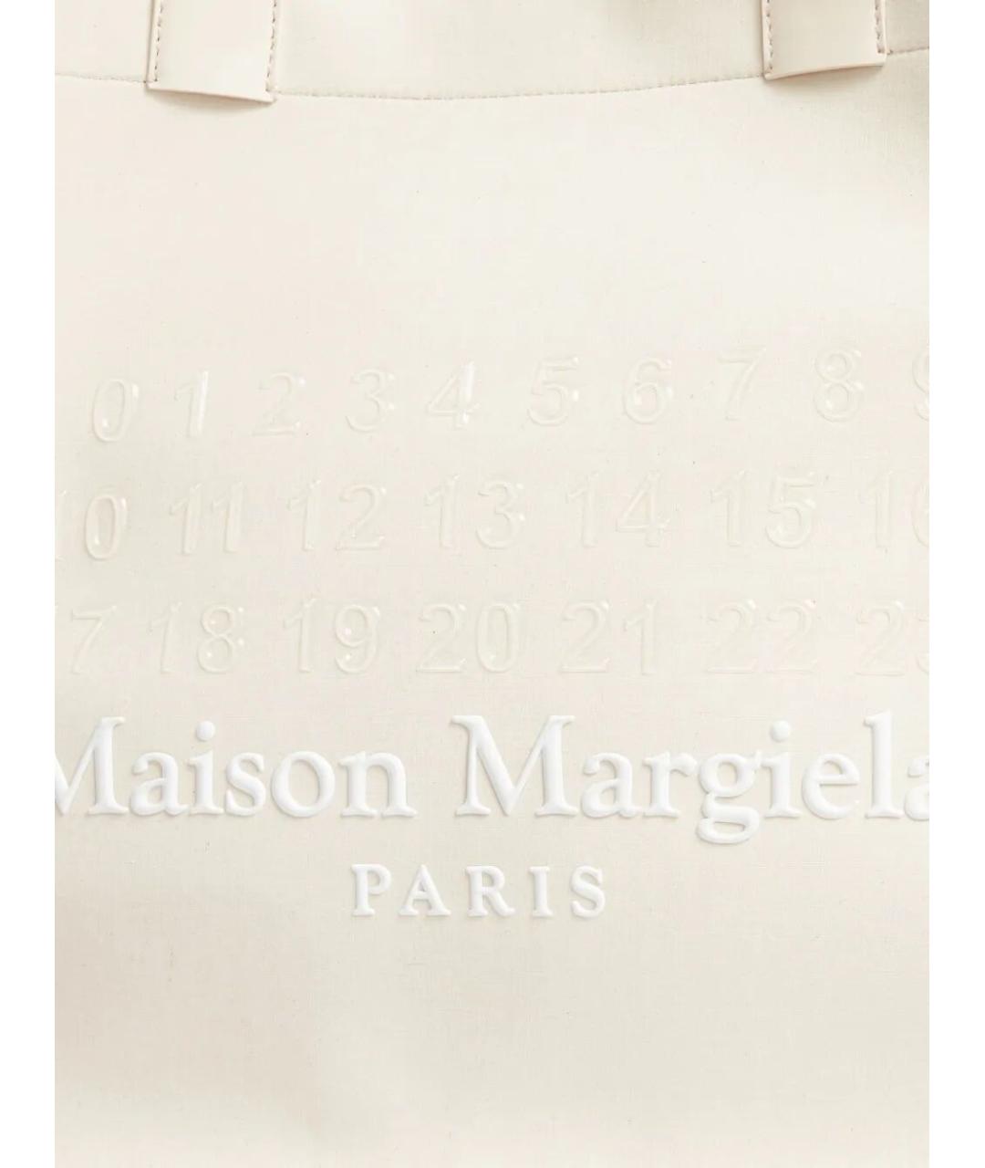 MAISON MARGIELA Белая хлопковая сумка тоут, фото 2