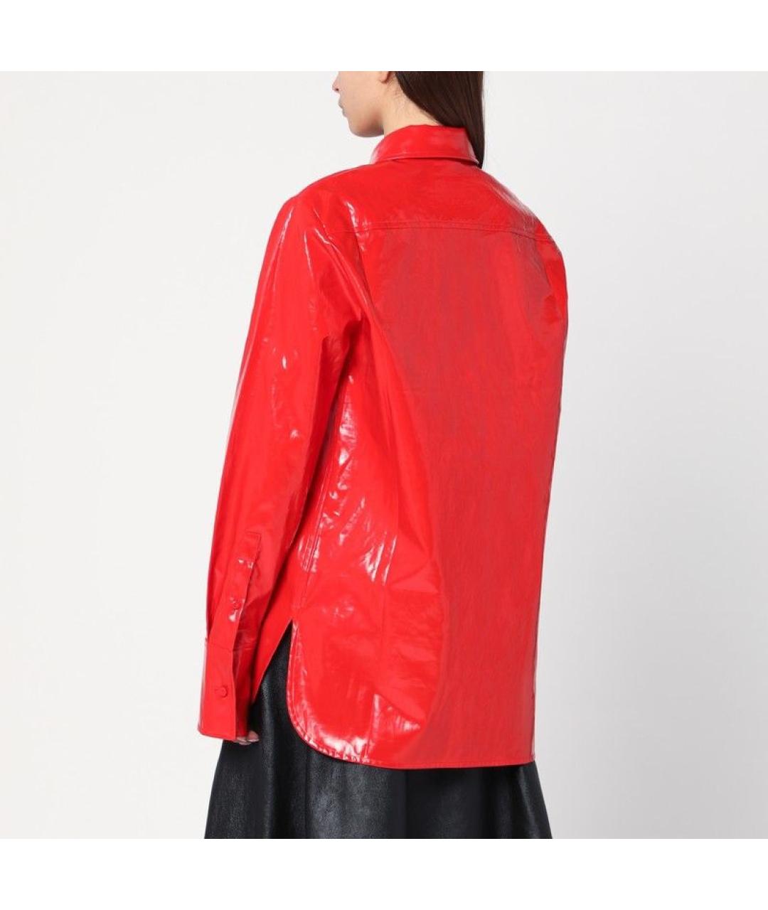 JIL SANDER Красная льняная рубашка, фото 3