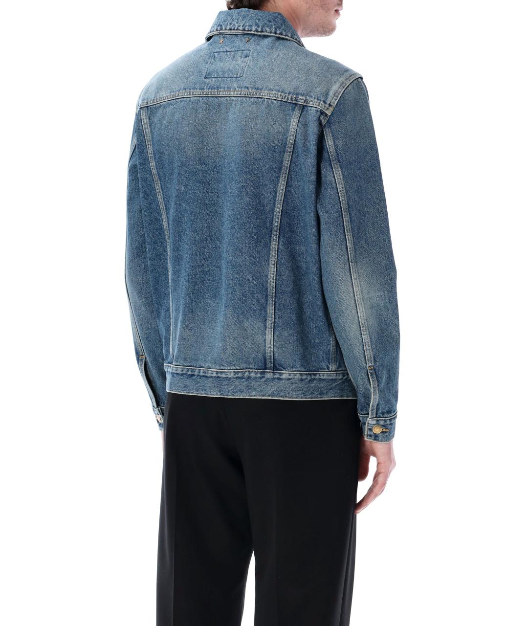 GOLDEN GOOSE DELUXE BRAND Синяя хлопковая куртка, фото 3