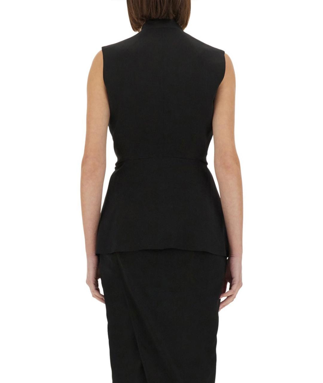 RICK OWENS Черная шерстяная жилетка, фото 5