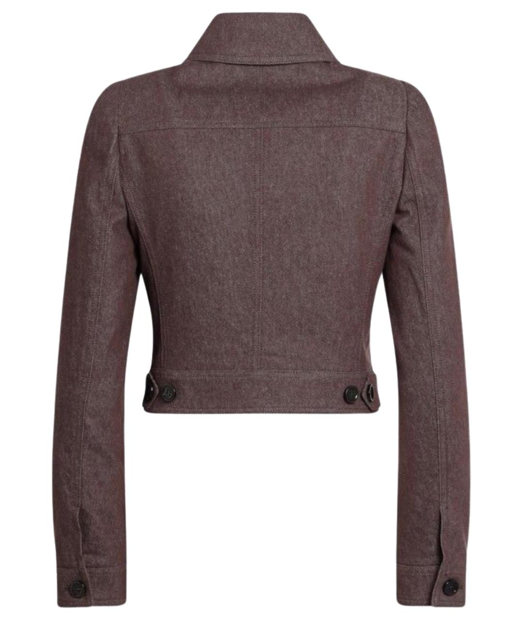 MAX MARA Коричневый хлопковый жакет/пиджак, фото 2
