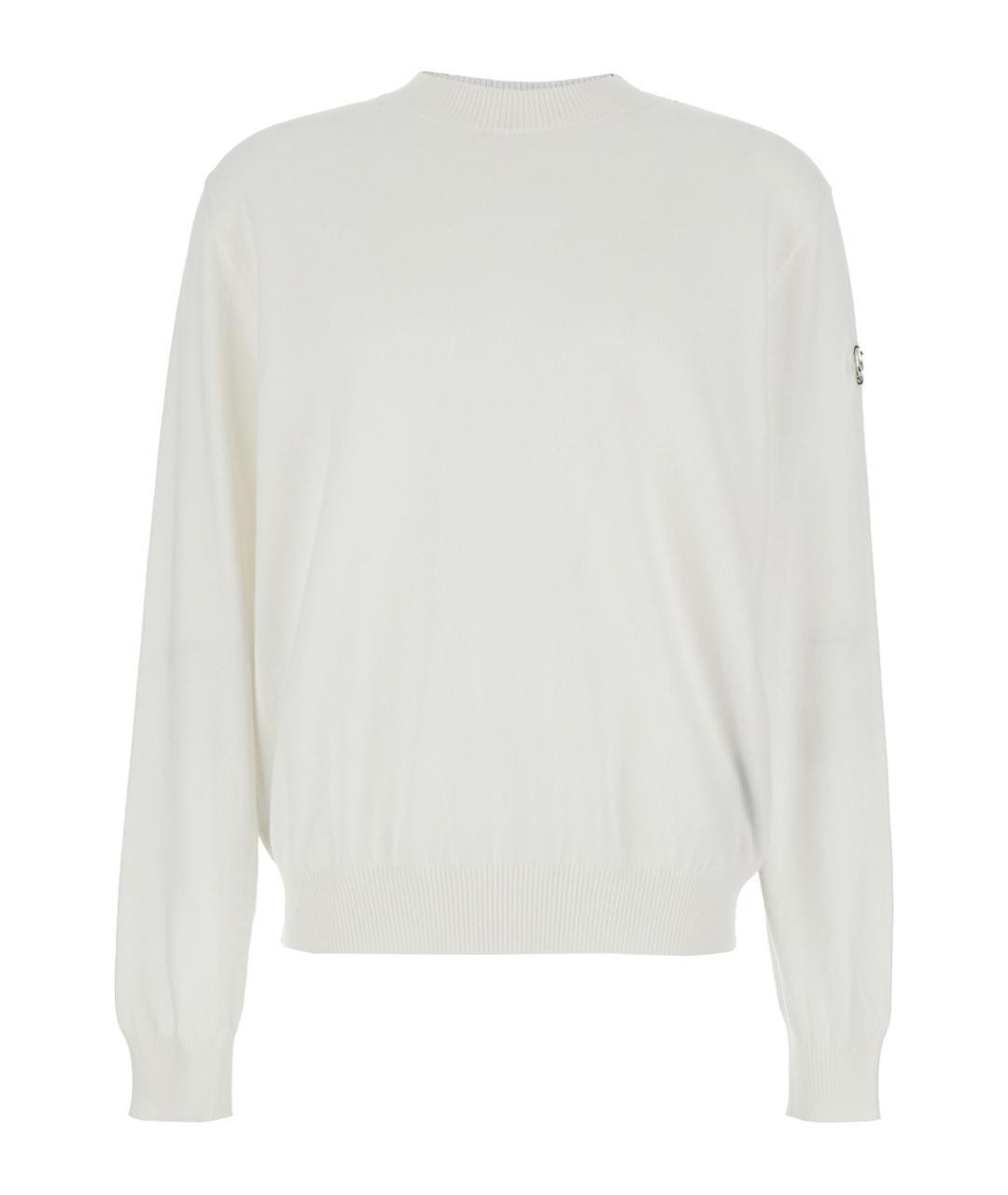 MONCLER Белый хлопковый джемпер / свитер, фото 1