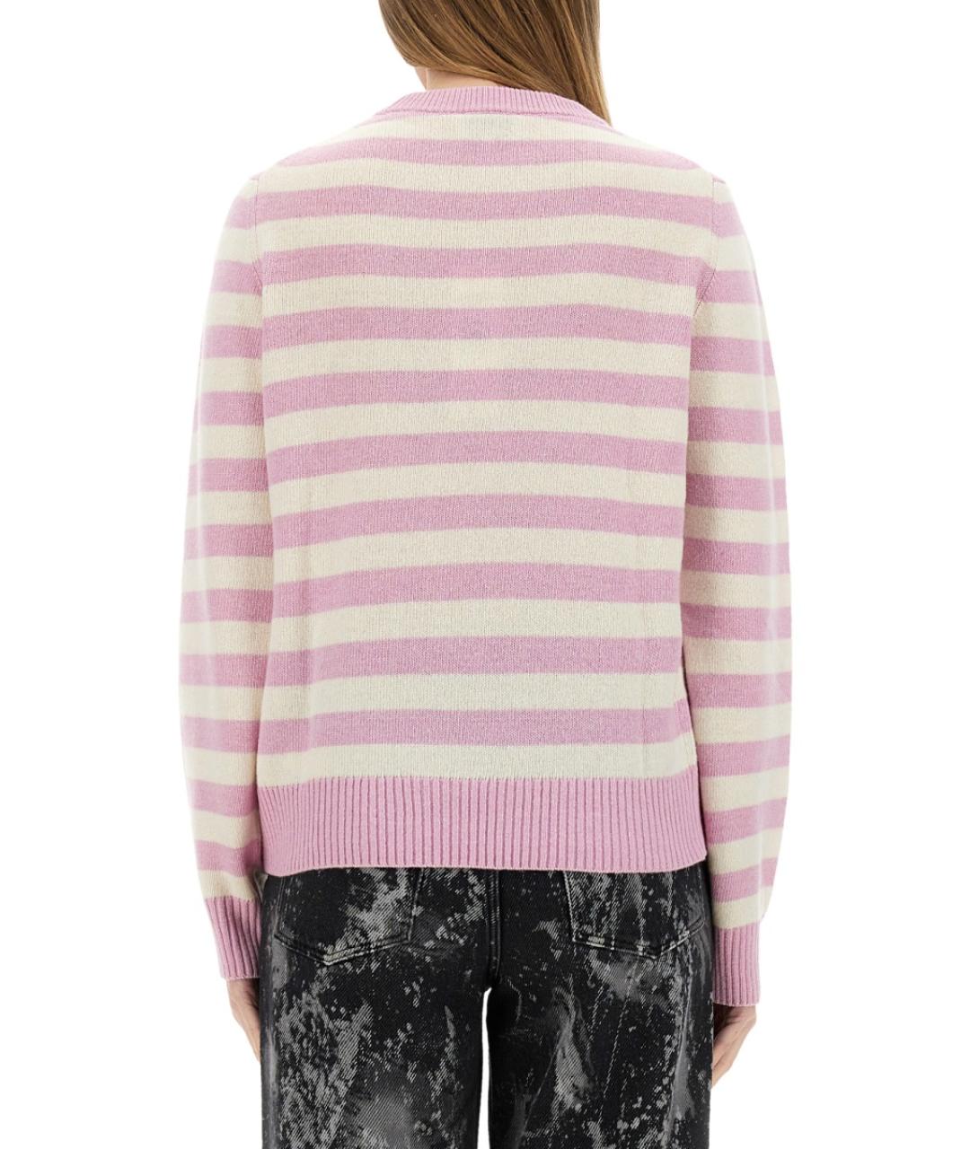 GANNI Розовый шерстяной джемпер / свитер, фото 4