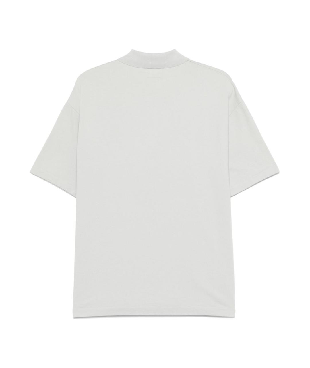 CP COMPANY Белое хлопковое поло с длинным рукавом, фото 2