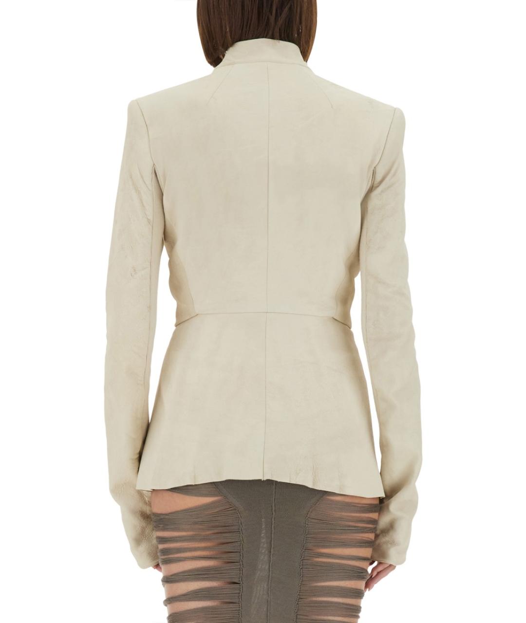 RICK OWENS Белый кожаный жакет/пиджак, фото 4