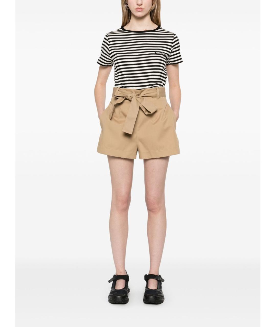 MONCLER Бежевые хлопковые шорты, фото 2