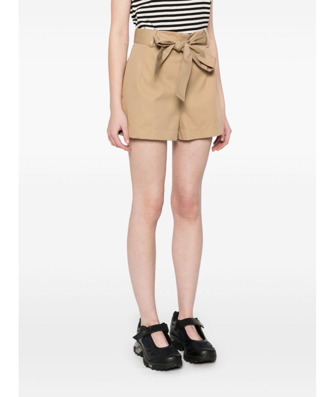 MONCLER Бежевые хлопковые шорты, фото 5