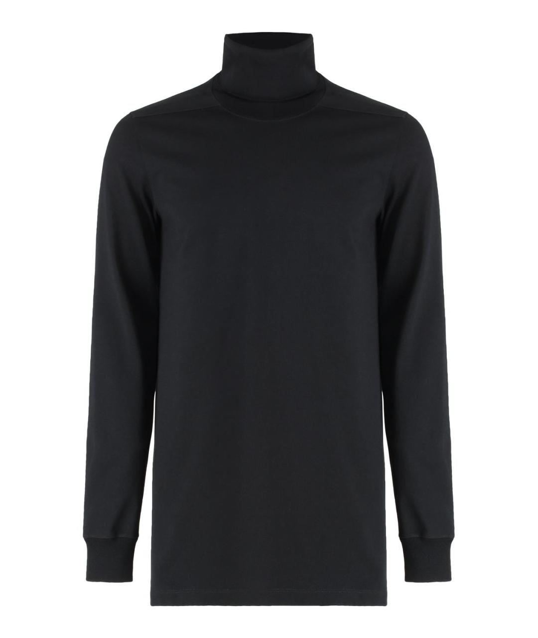 RICK OWENS Черная хлопковая водолазка, фото 1