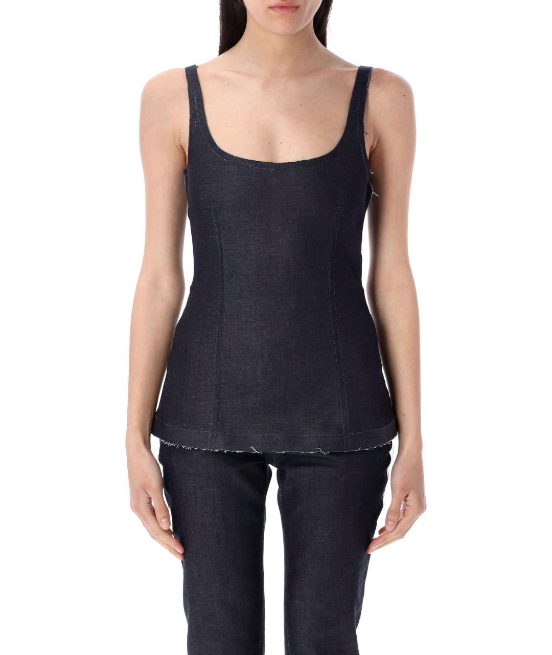 MARNI Синяя хлопковая майка, фото 2