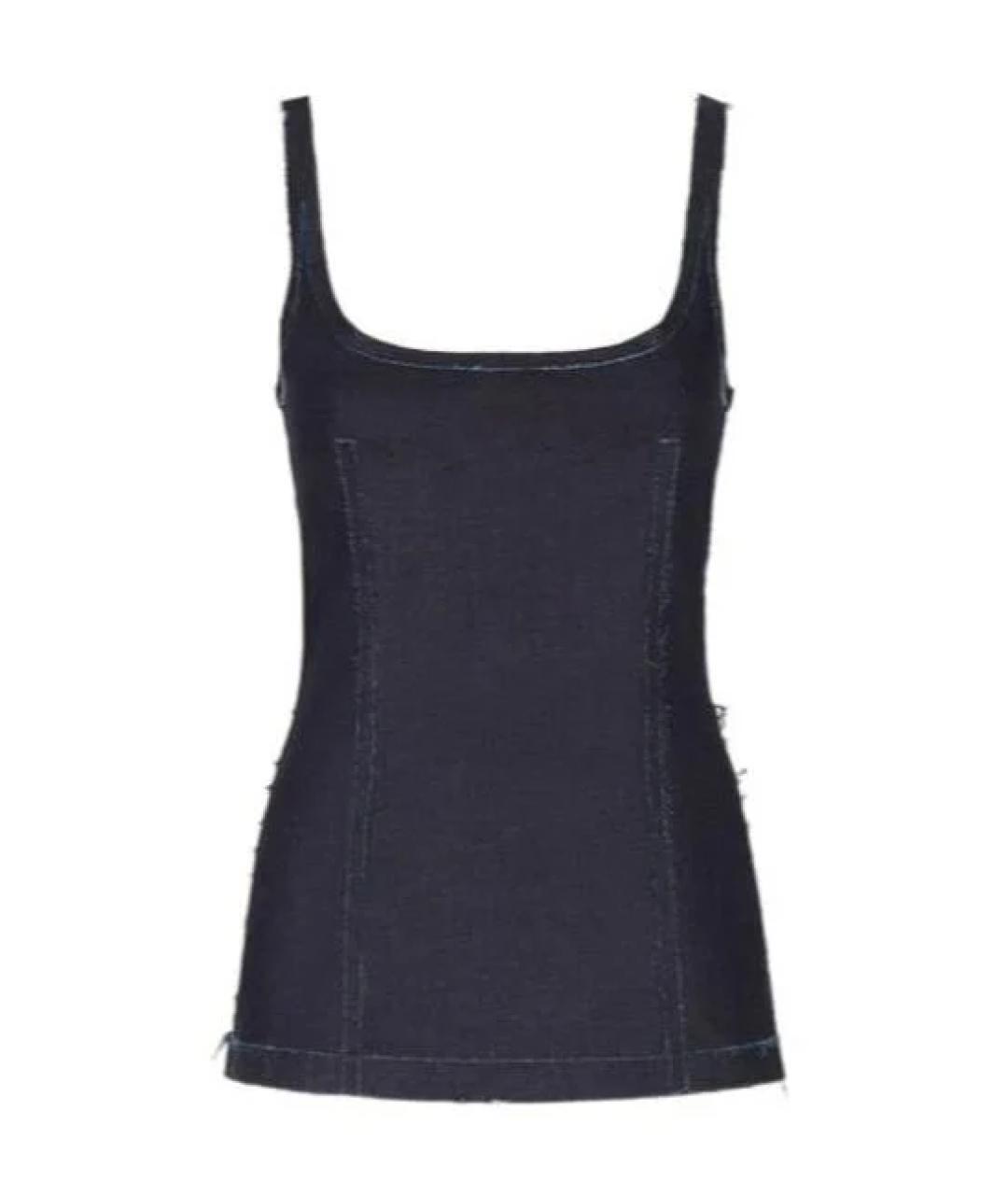 MARNI Синяя хлопковая майка, фото 1