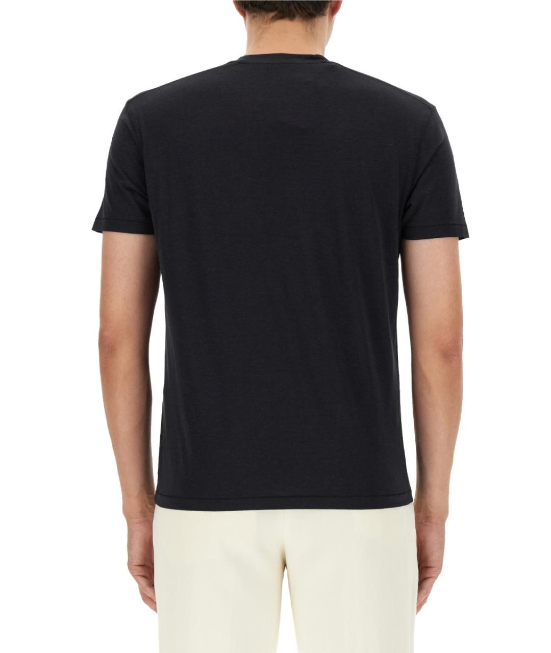 TOM FORD Черная хлопковая футболка, фото 4