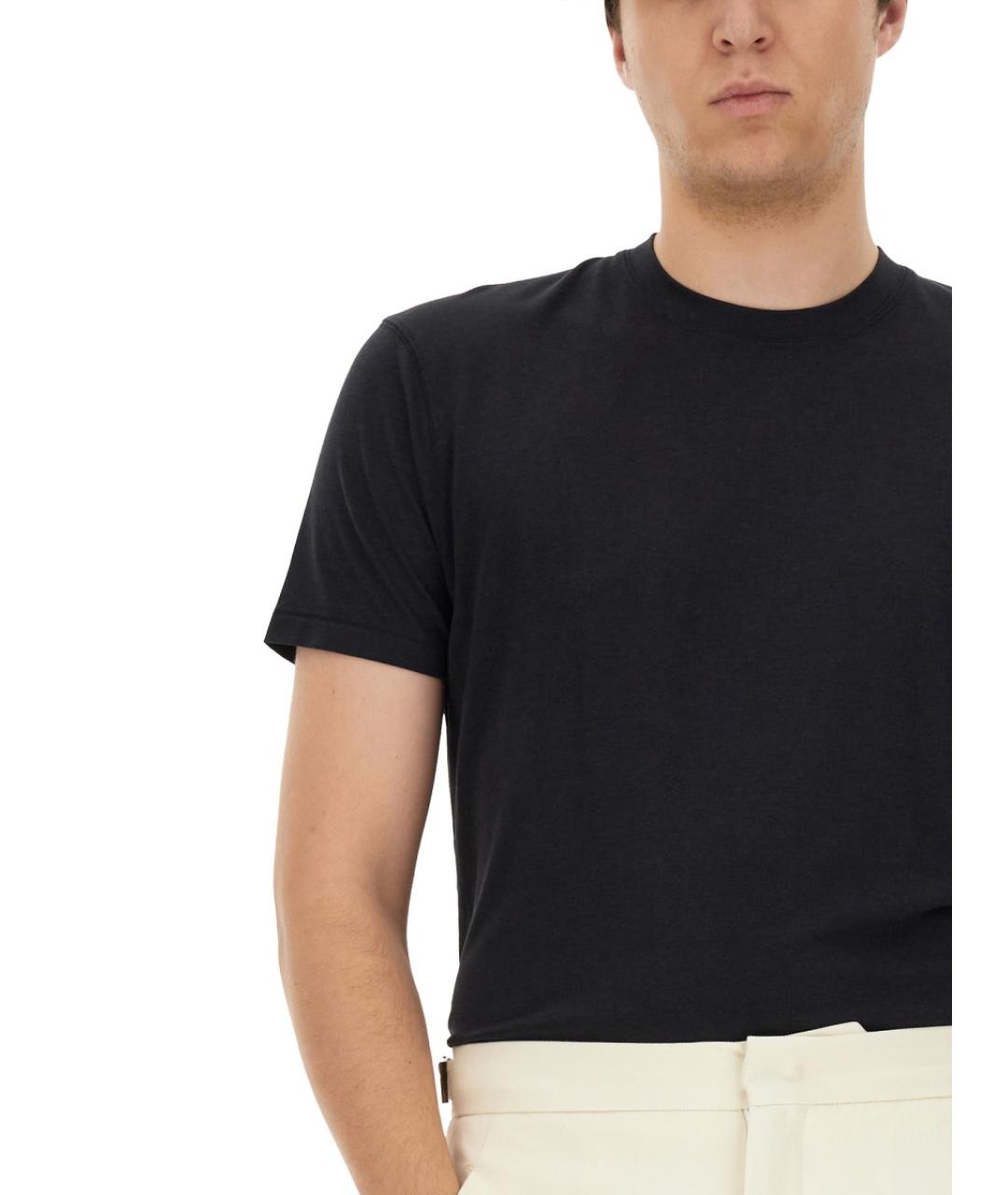 TOM FORD Черная хлопковая футболка, фото 5