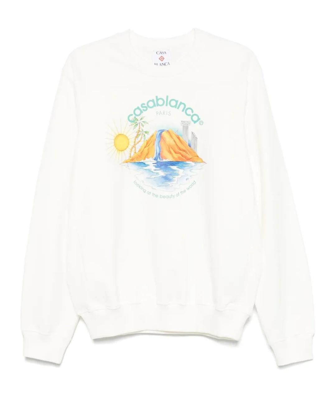 CASABLANCA Белый хлопковый джемпер / свитер, фото 1