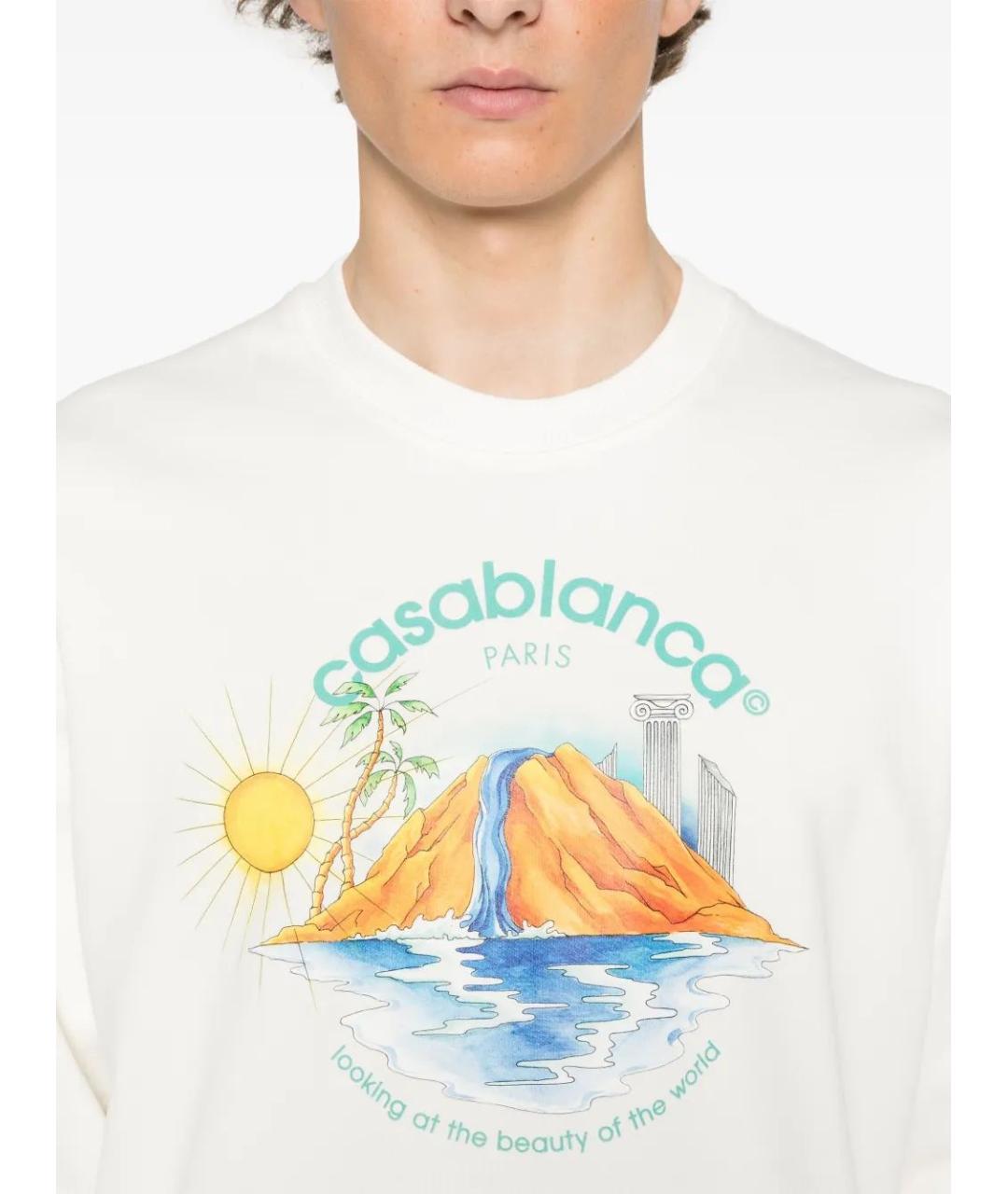 CASABLANCA Белый хлопковый джемпер / свитер, фото 5