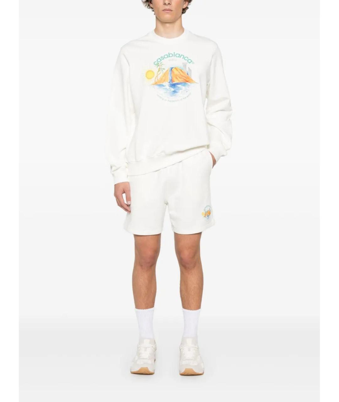 CASABLANCA Белый хлопковый джемпер / свитер, фото 2