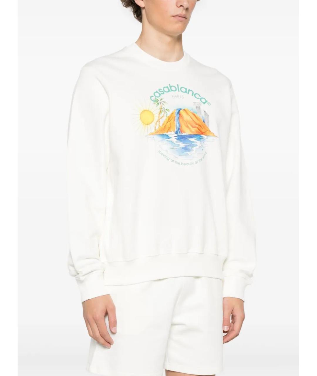 CASABLANCA Белый хлопковый джемпер / свитер, фото 3