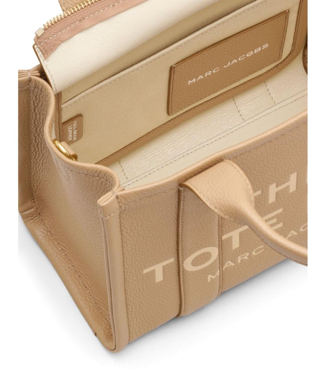 MARC JACOBS Бежевая кожаная сумка тоут, фото 4