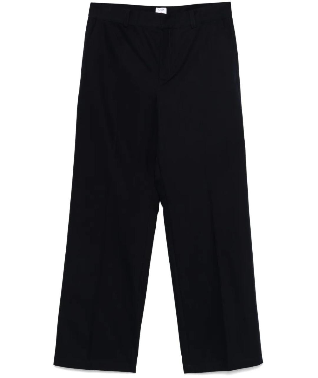 CASABLANCA Черные хлопковые повседневные брюки, фото 1