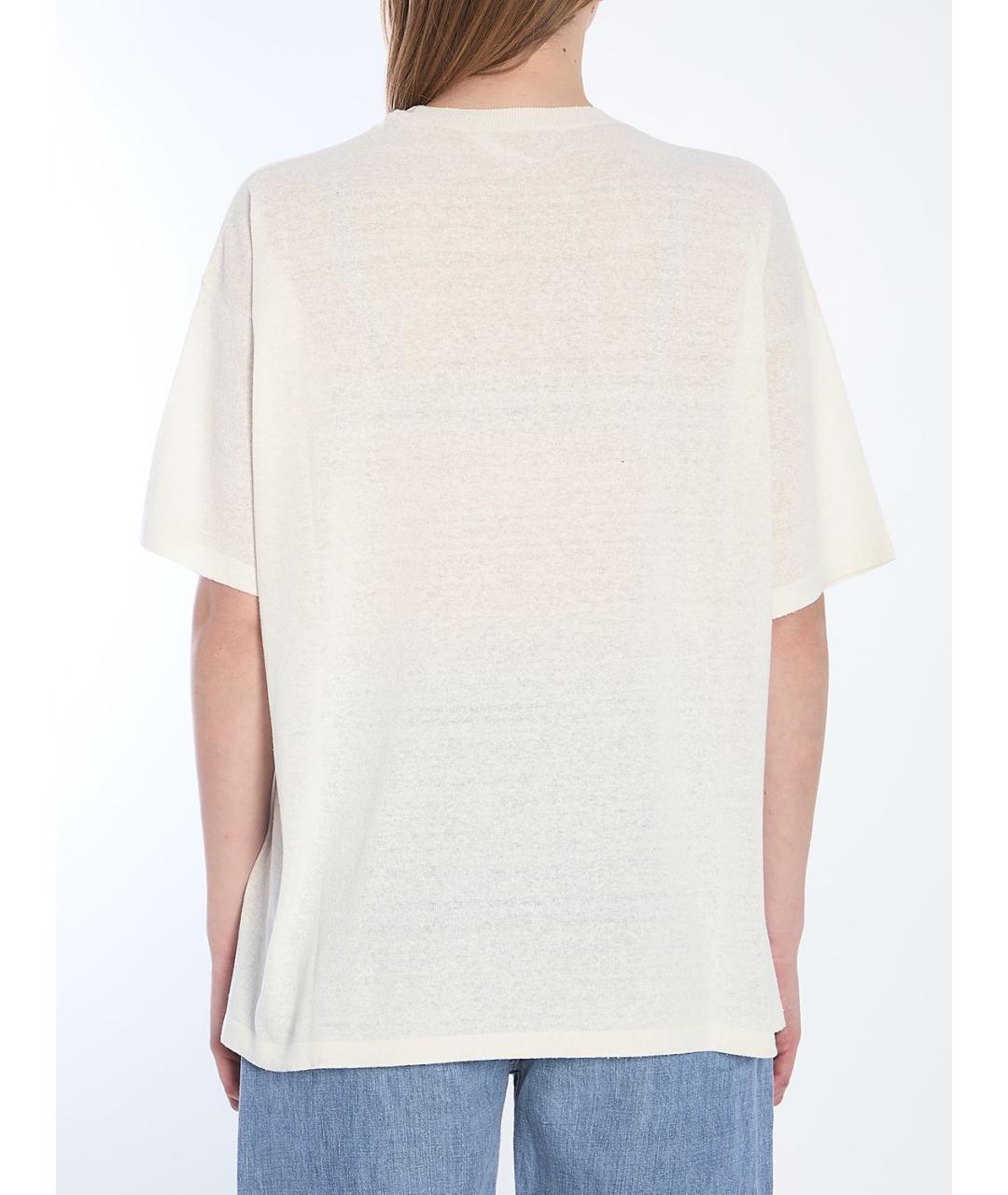 THE ROW Белая шелковая футболка, фото 5