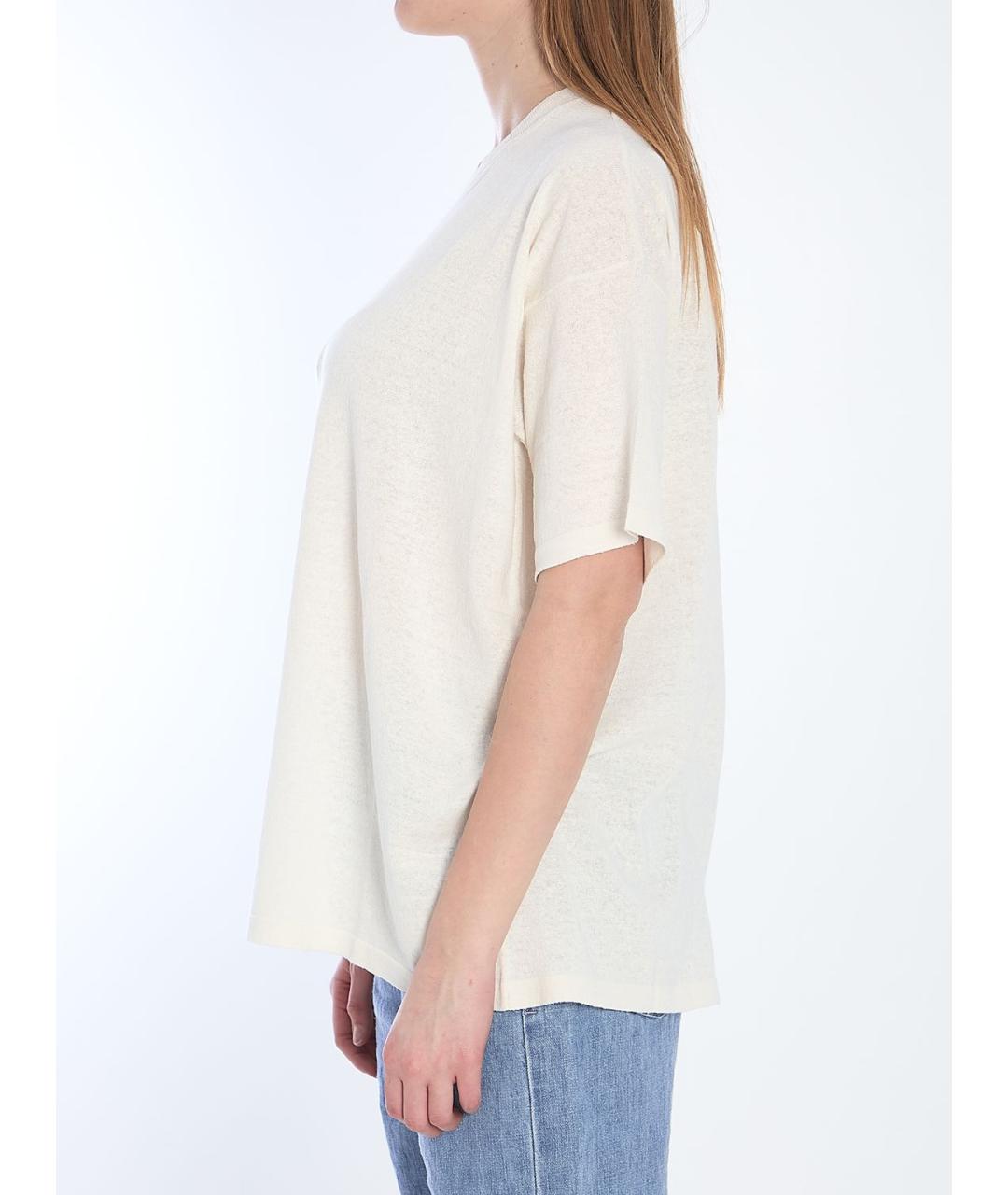 THE ROW Белая шелковая футболка, фото 4