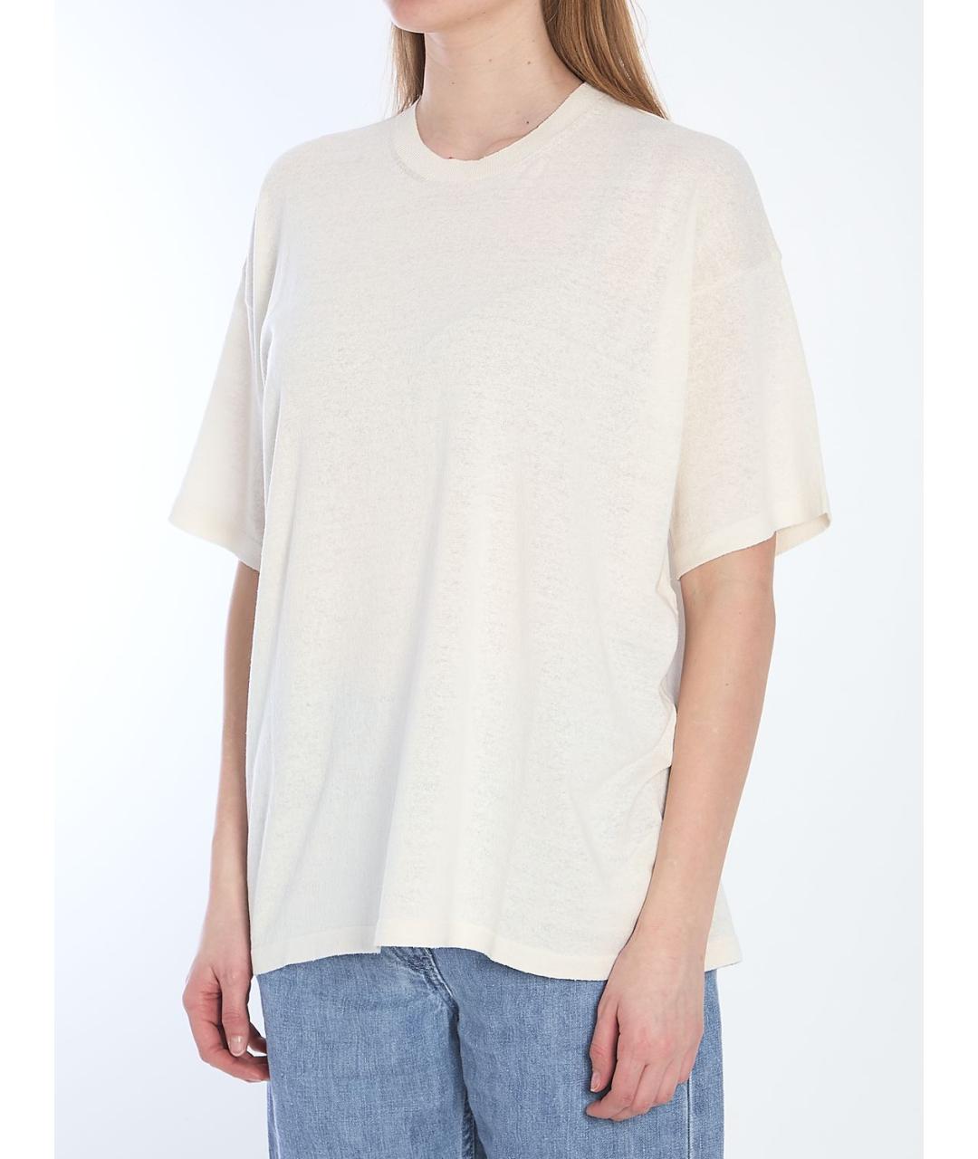 THE ROW Белая шелковая футболка, фото 3