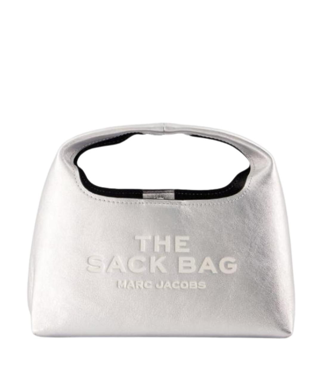 MARC JACOBS Серебряная кожаная сумка с короткими ручками, фото 1
