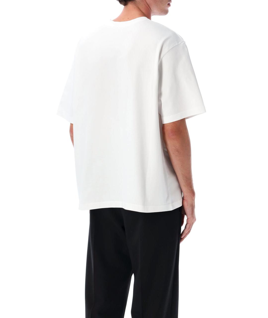 CASABLANCA Белая хлопковая футболка, фото 2