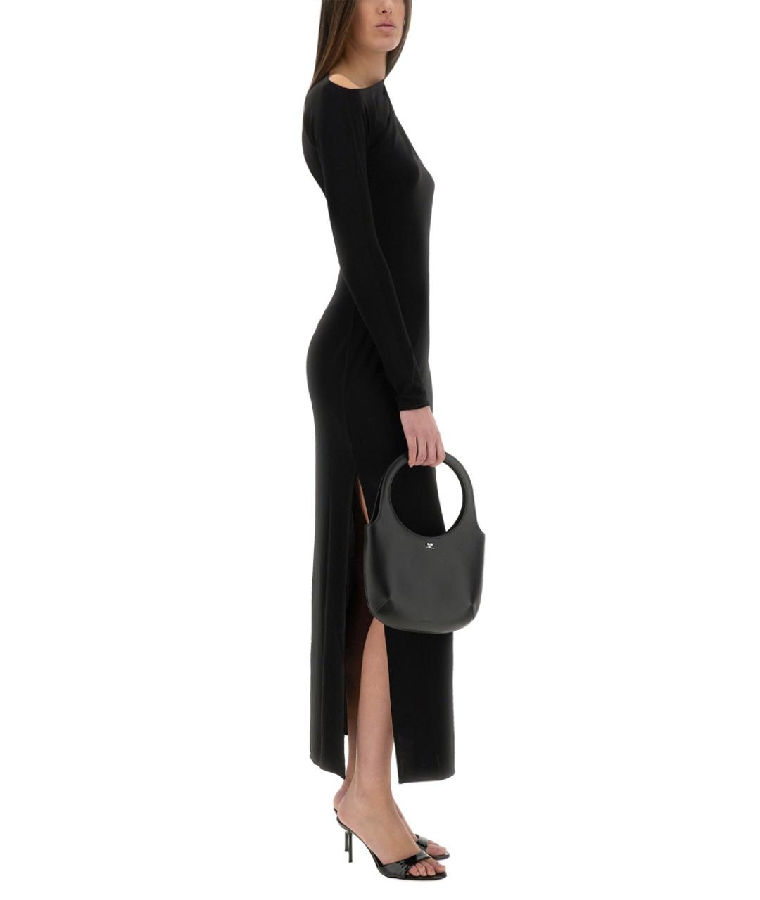 COURREGES Черное вискозное повседневное платье, фото 3