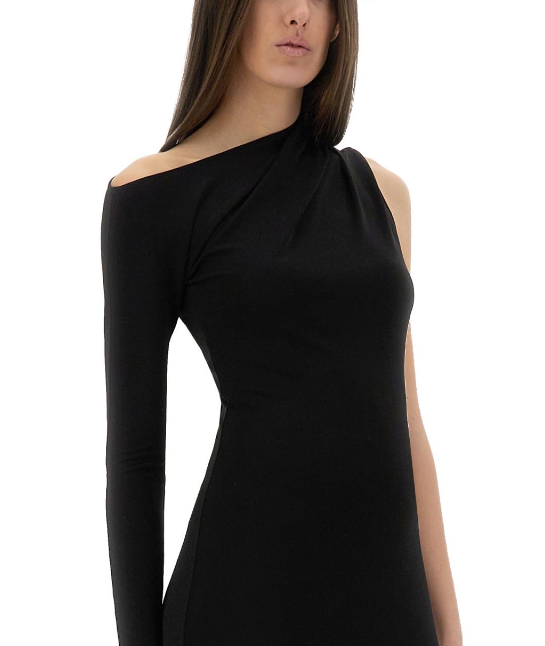 COURREGES Черное вискозное повседневное платье, фото 5