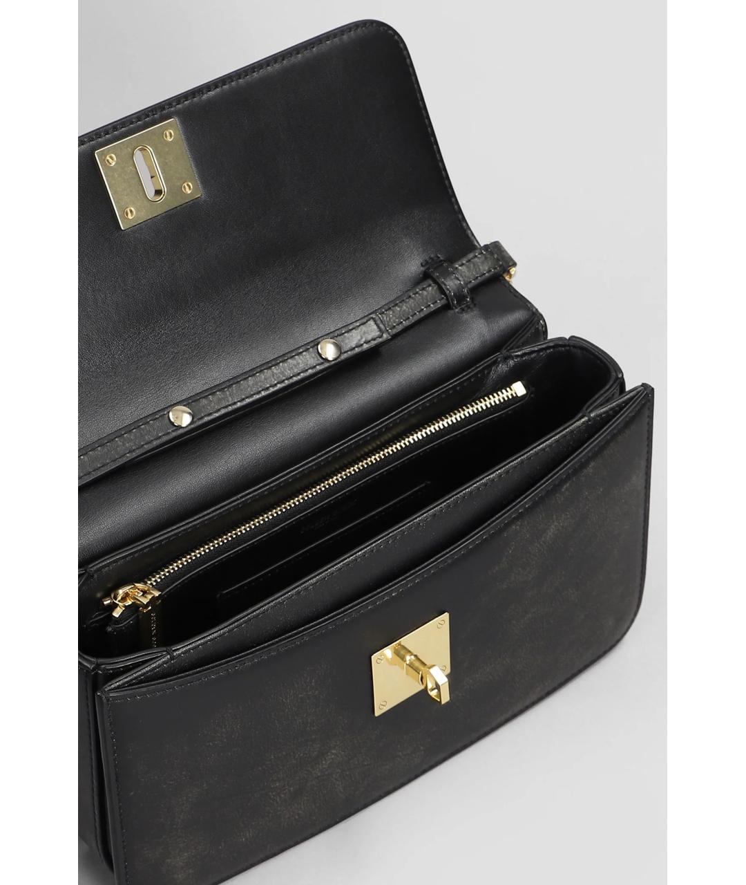 GOLDEN GOOSE DELUXE BRAND Черная кожаная сумка через плечо, фото 4
