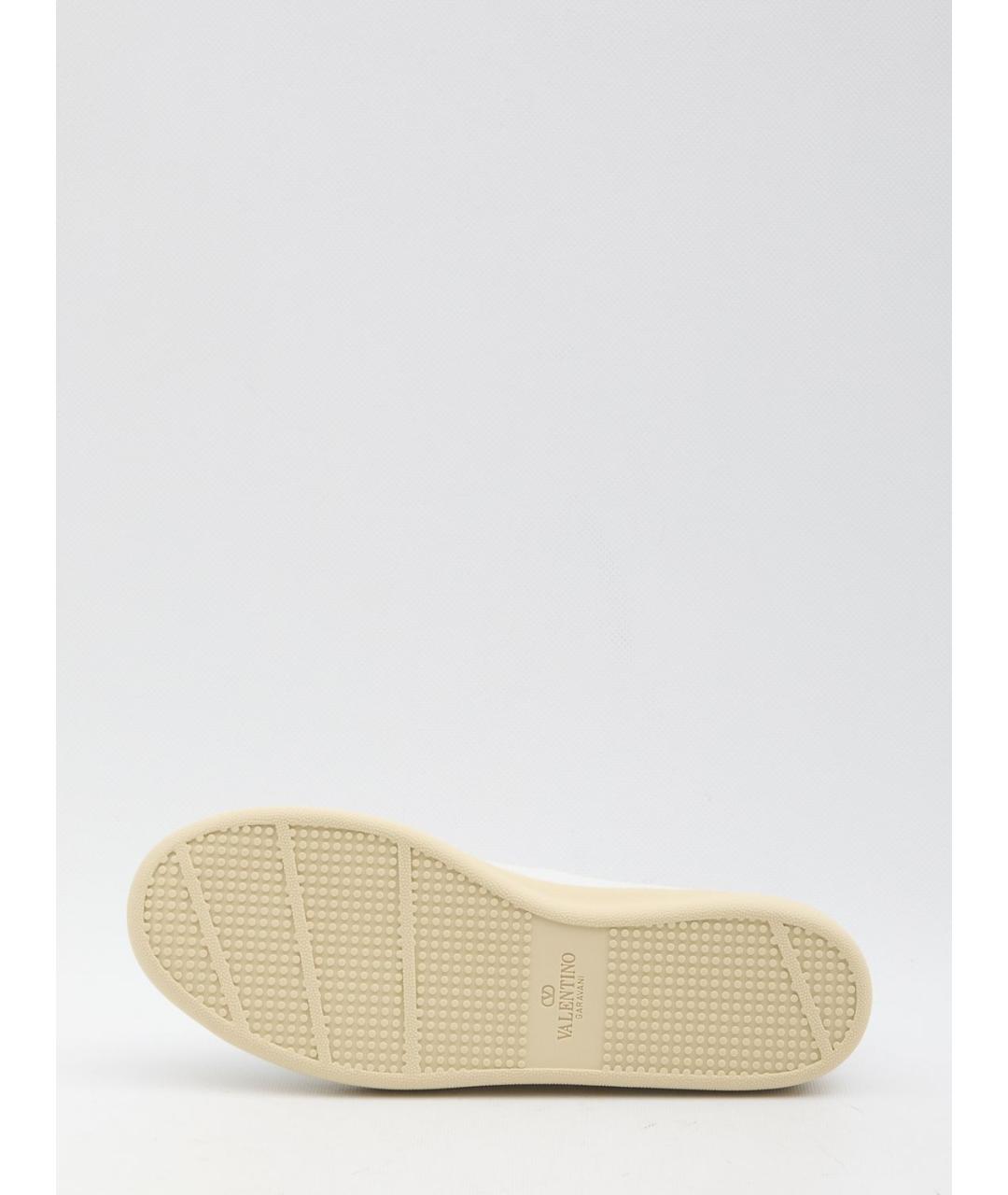 VALENTINO Белые кожаные низкие кроссовки / кеды, фото 5