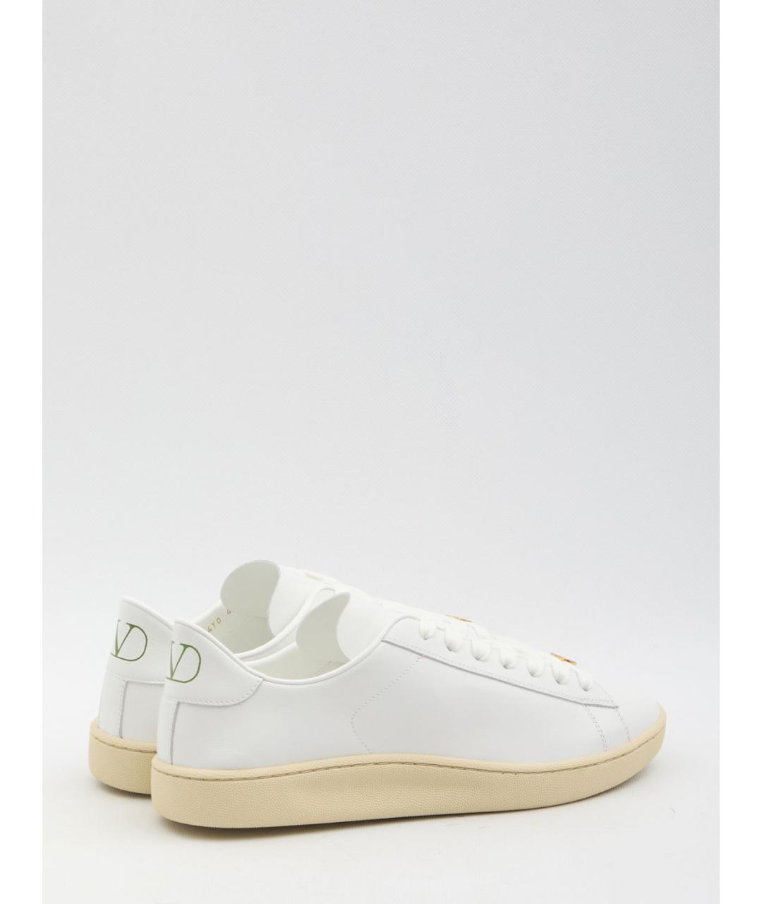 VALENTINO Белые кожаные низкие кроссовки / кеды, фото 4
