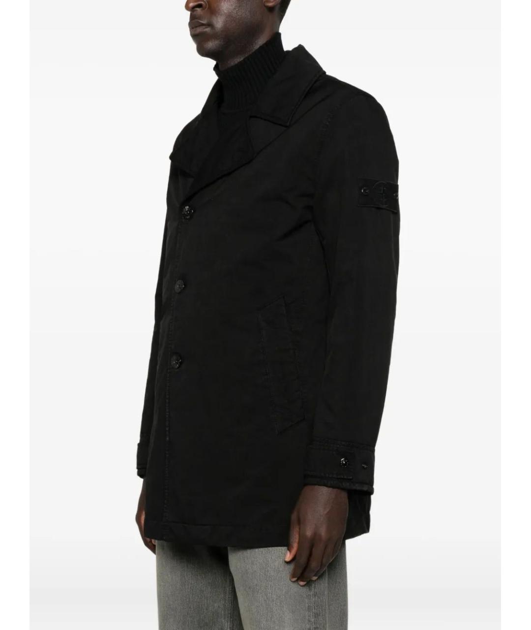 STONE ISLAND Черное пальто, фото 3