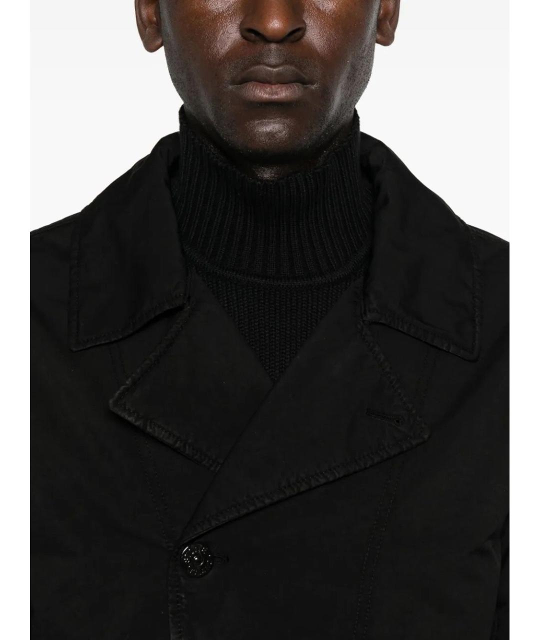 STONE ISLAND Черное пальто, фото 5