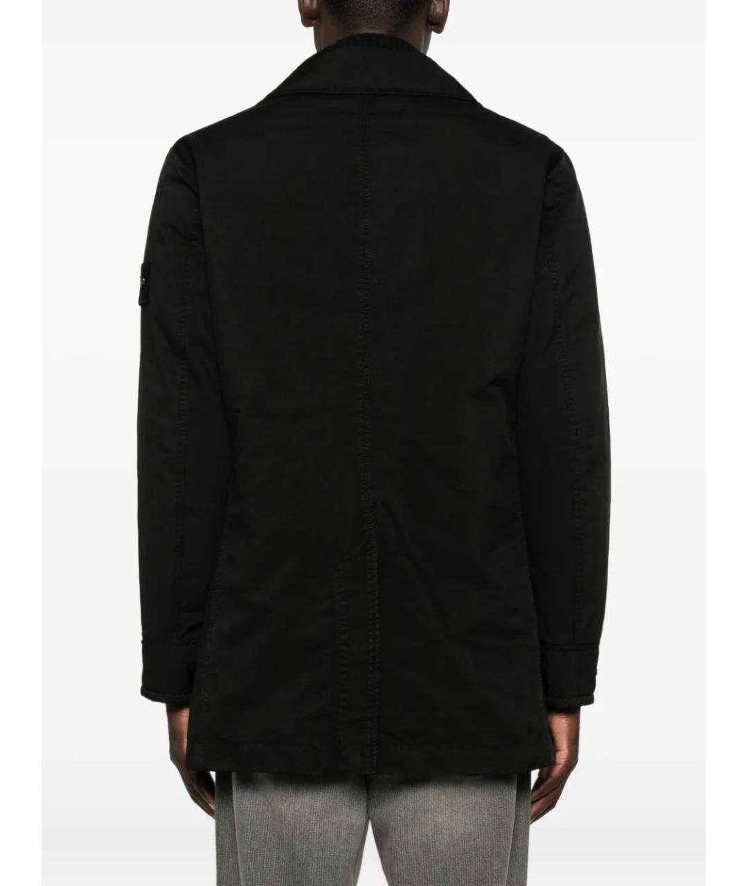 STONE ISLAND Черное пальто, фото 4
